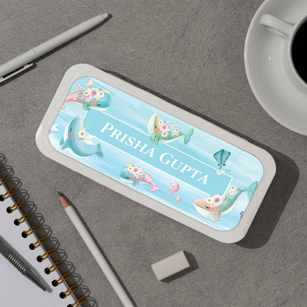 Floral Whales Kids Pencil Box