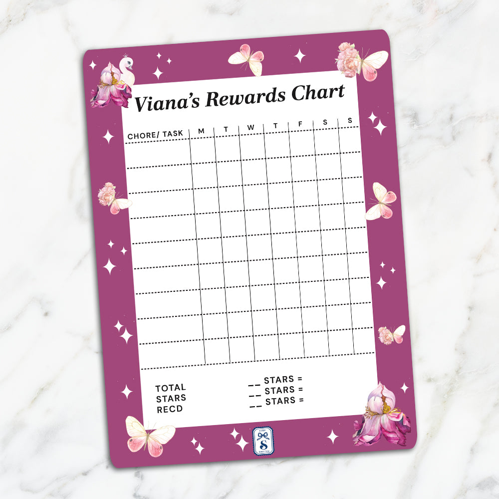 Butterfly Swan Blossom Reward Chart