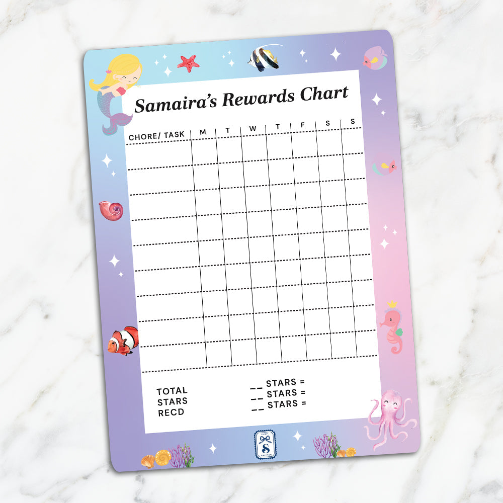 Lil Mermaid Kids Reward Chart