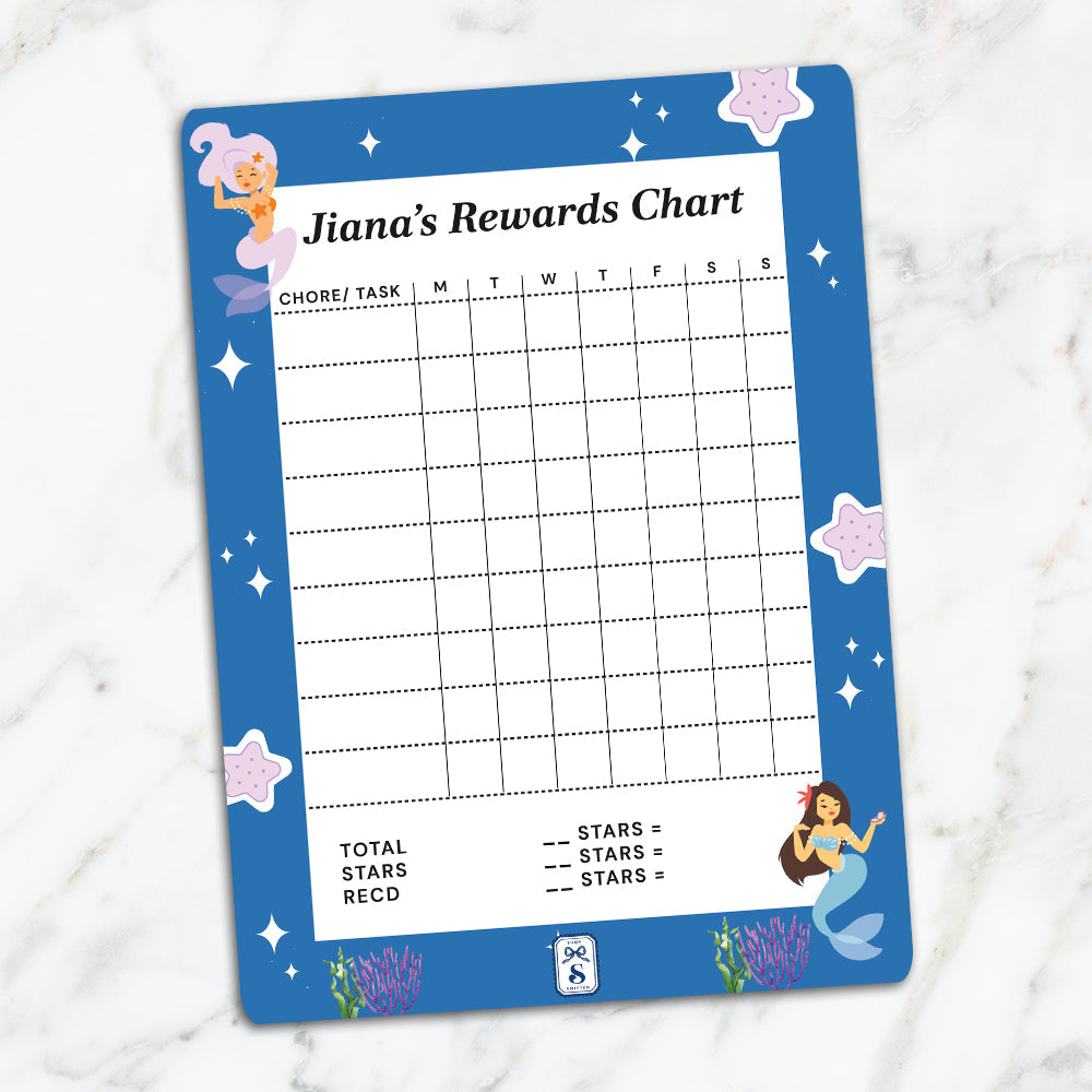 Sassy Mermaid Kids Reward Chart