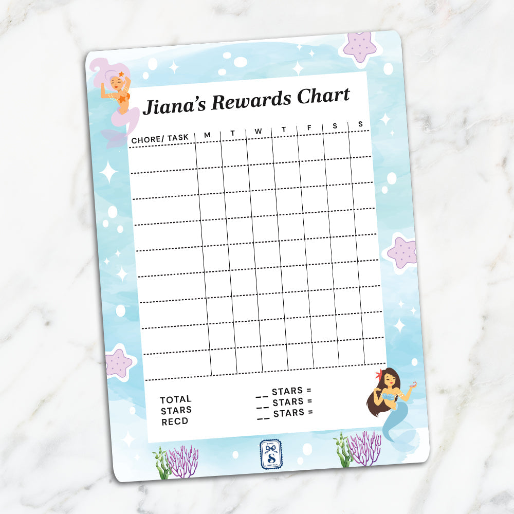 Sassy Mermaid Kids Reward Chart