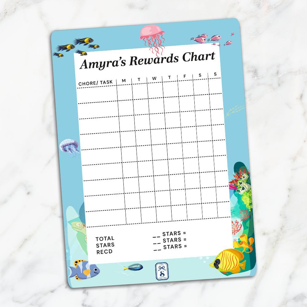 Ocean Bed Kids Reward Chart