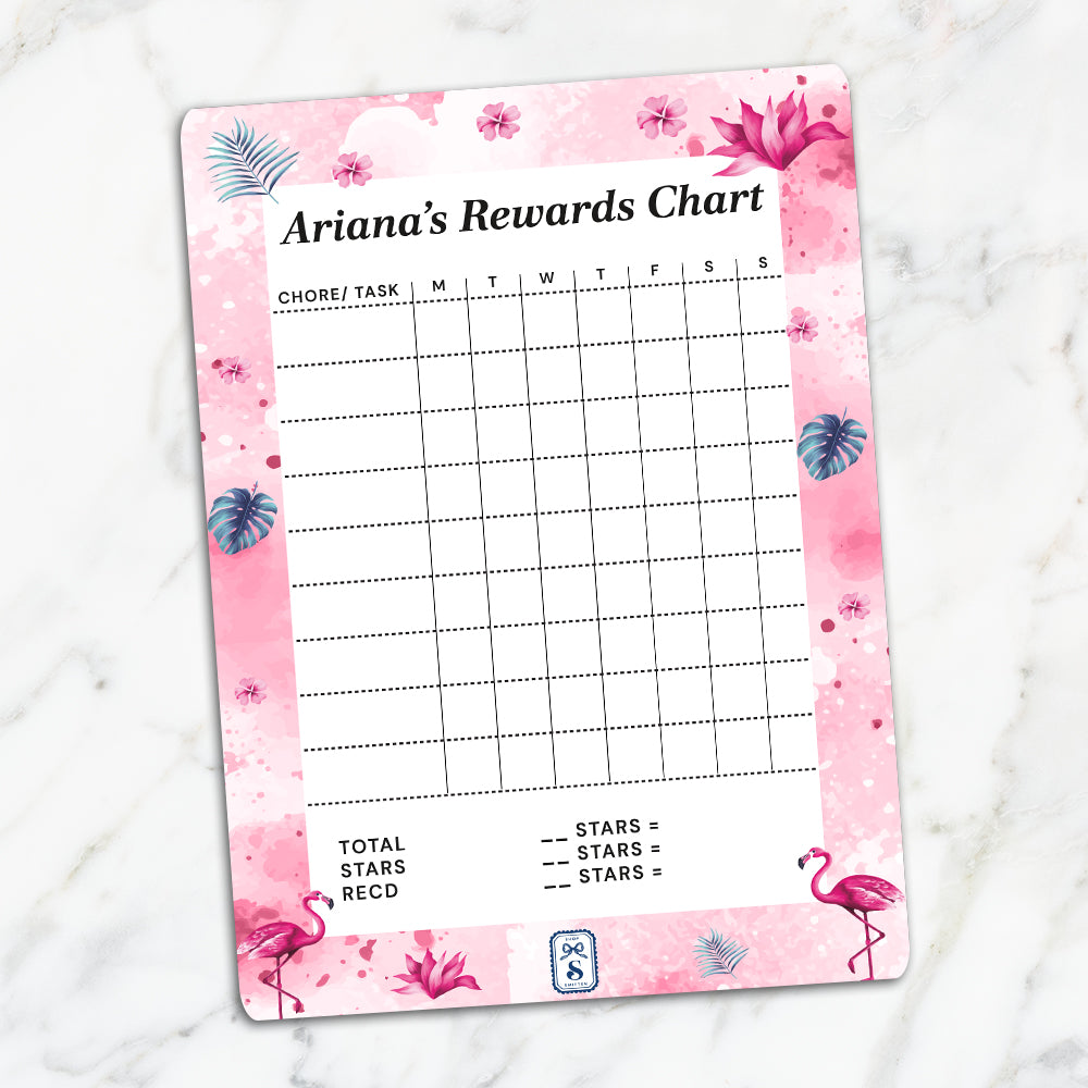 Flamingo Fiesta Kids Reward Chart