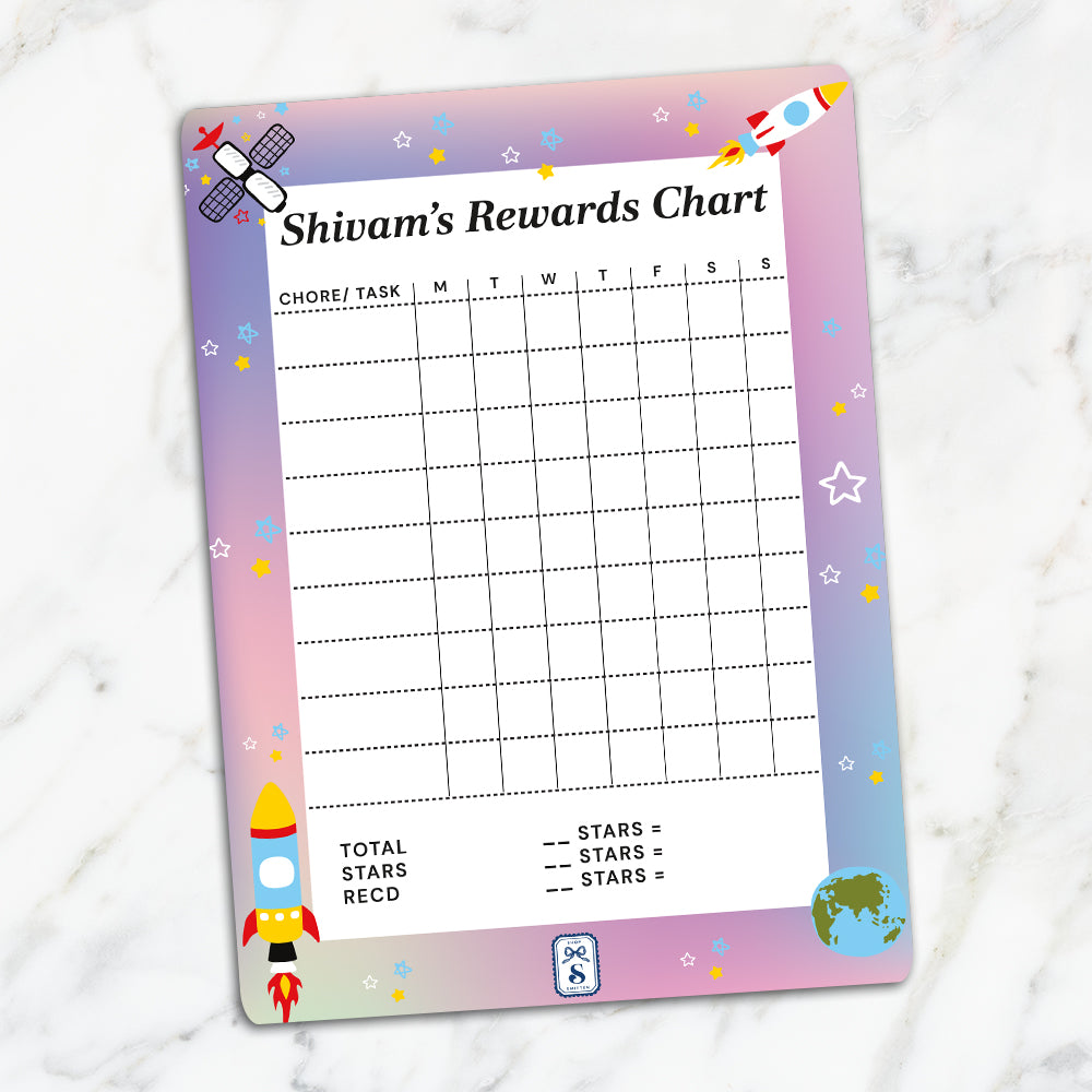 Space Satellites Kids Reward Chart