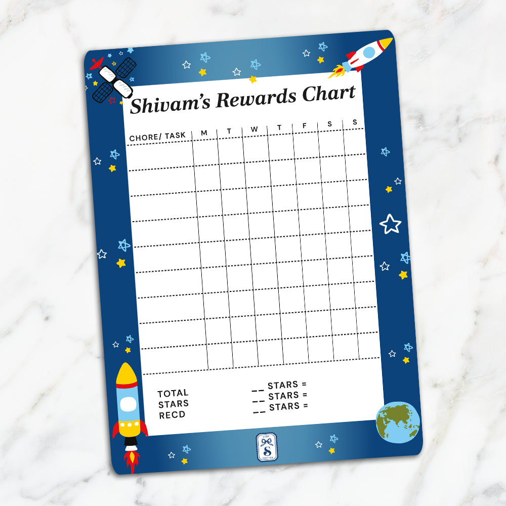 Space Satellites Kids Reward Chart