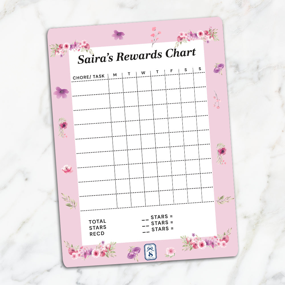 Floral Fiesta Kids Reward Chart