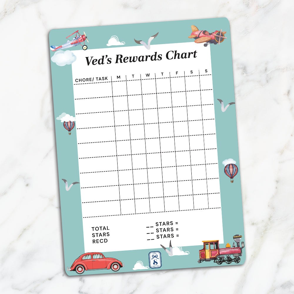 Transport Kids Reward Chart