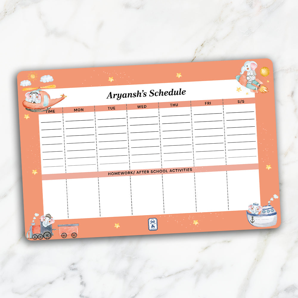 Captain Ellie Kids Schedule Planner