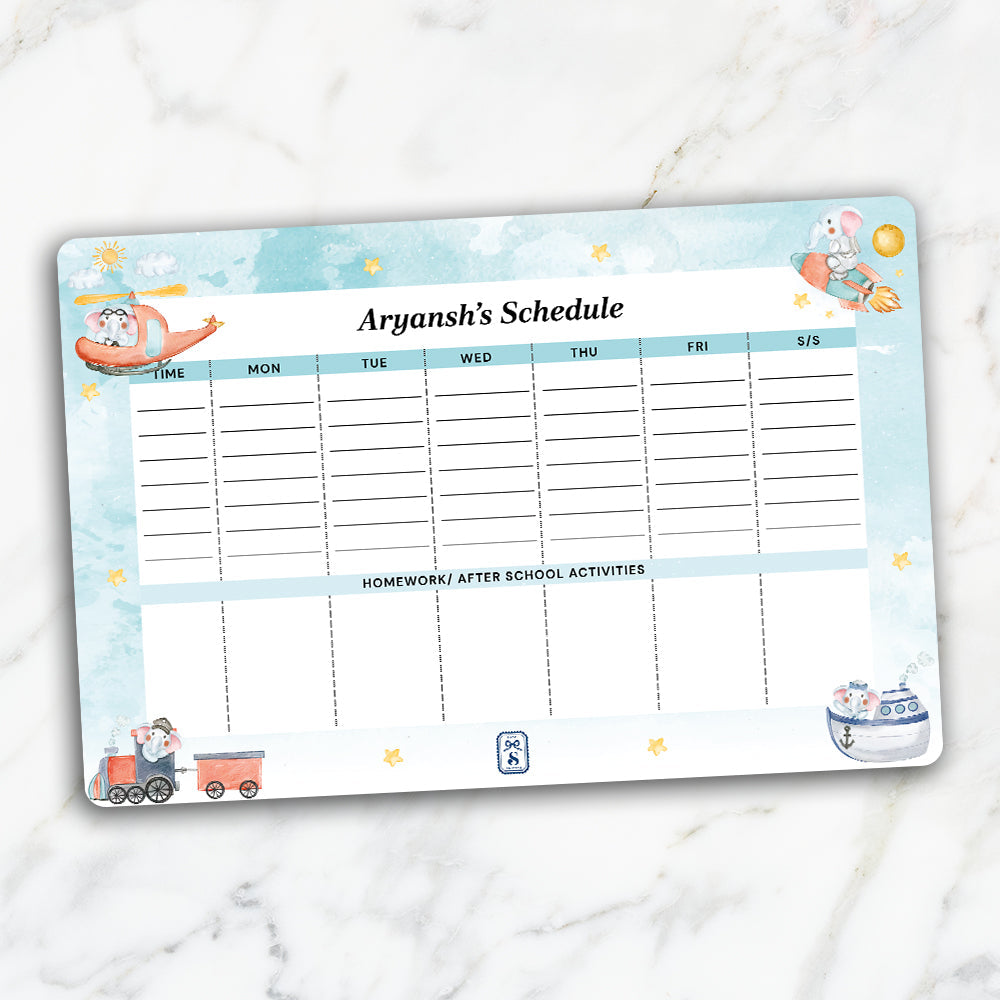 Captain Ellie Kids Schedule Planner