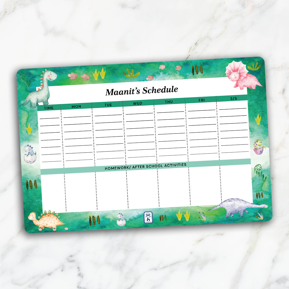 Dinoland Kids Schedule Planner