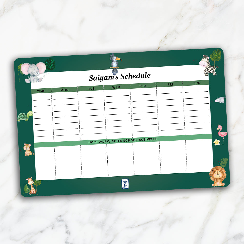 Jungle Friends Kids Schedule Planner