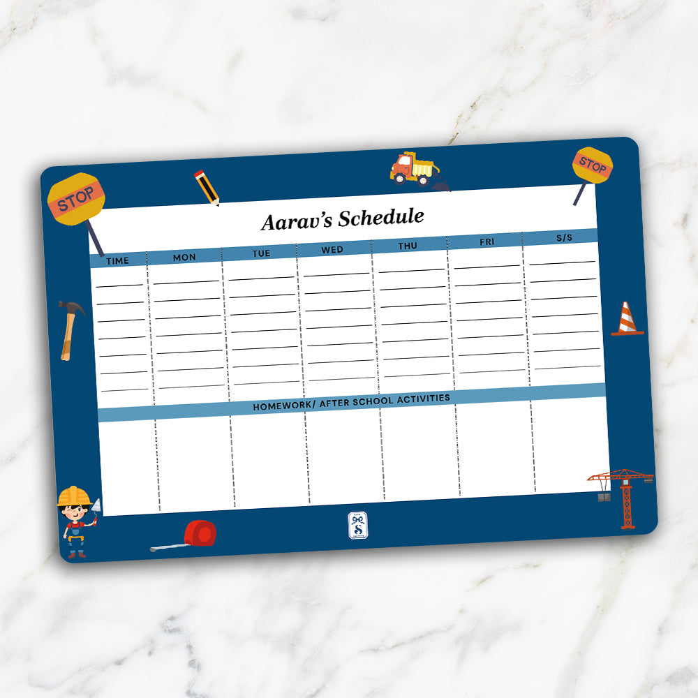 Little Builder Kids Schedule Planner