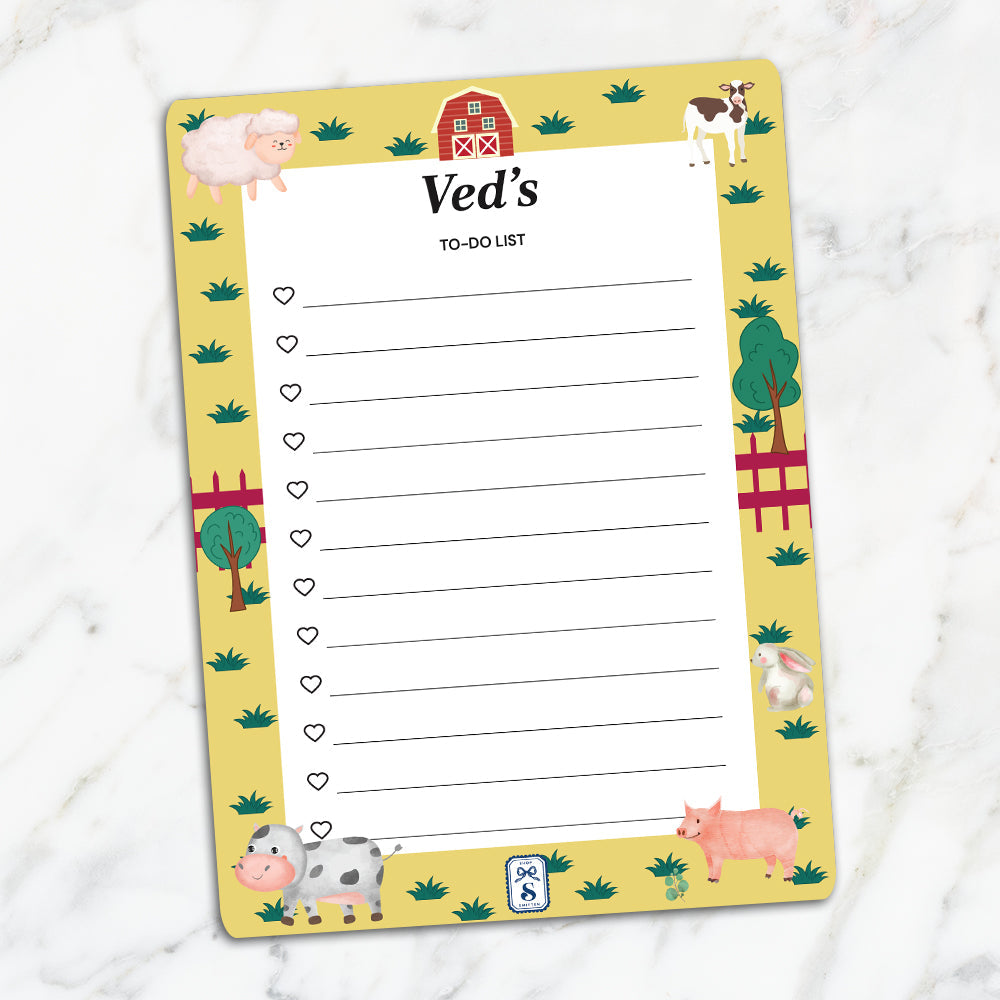 Farm Friends Kids To-Do List