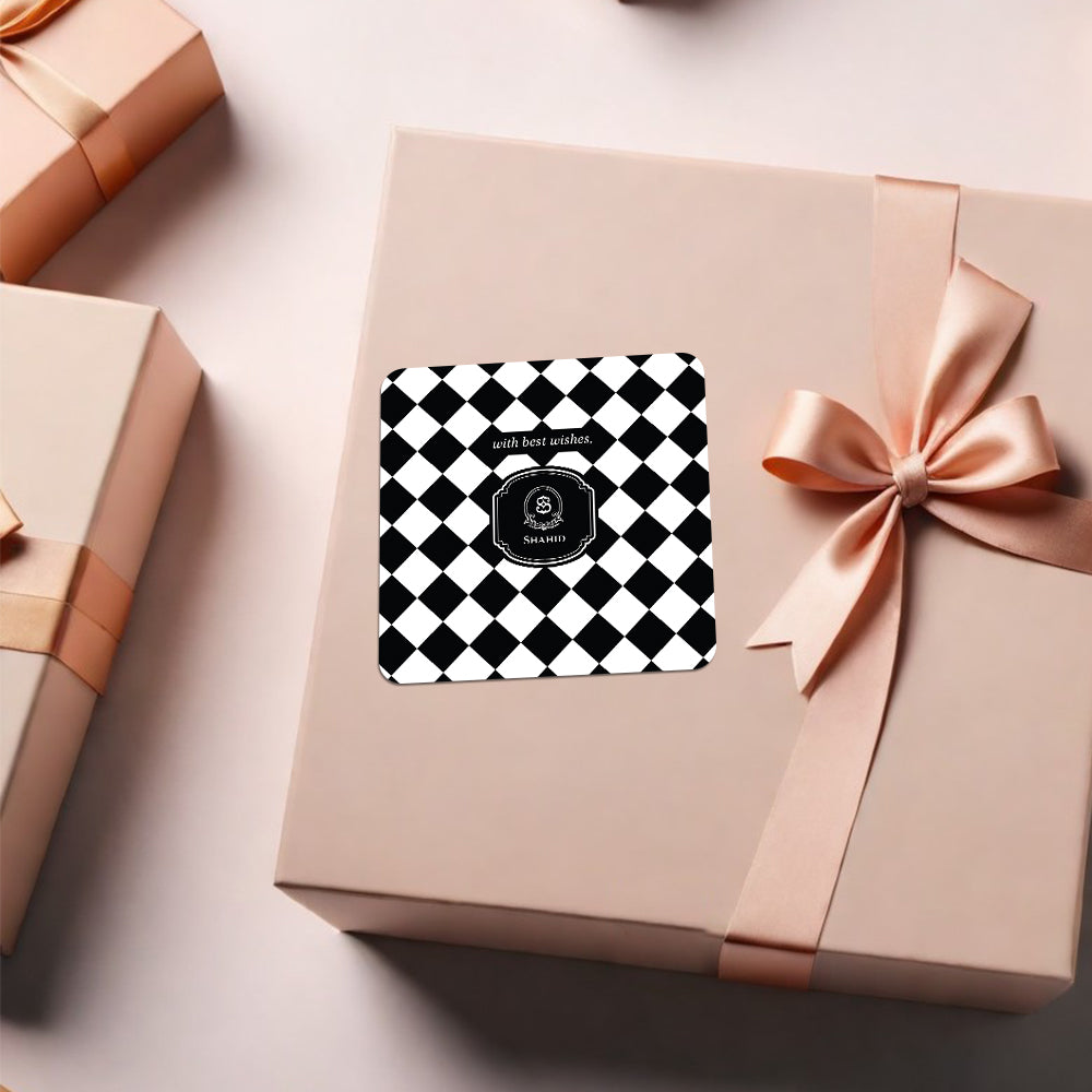 Checkered Gift Sticker