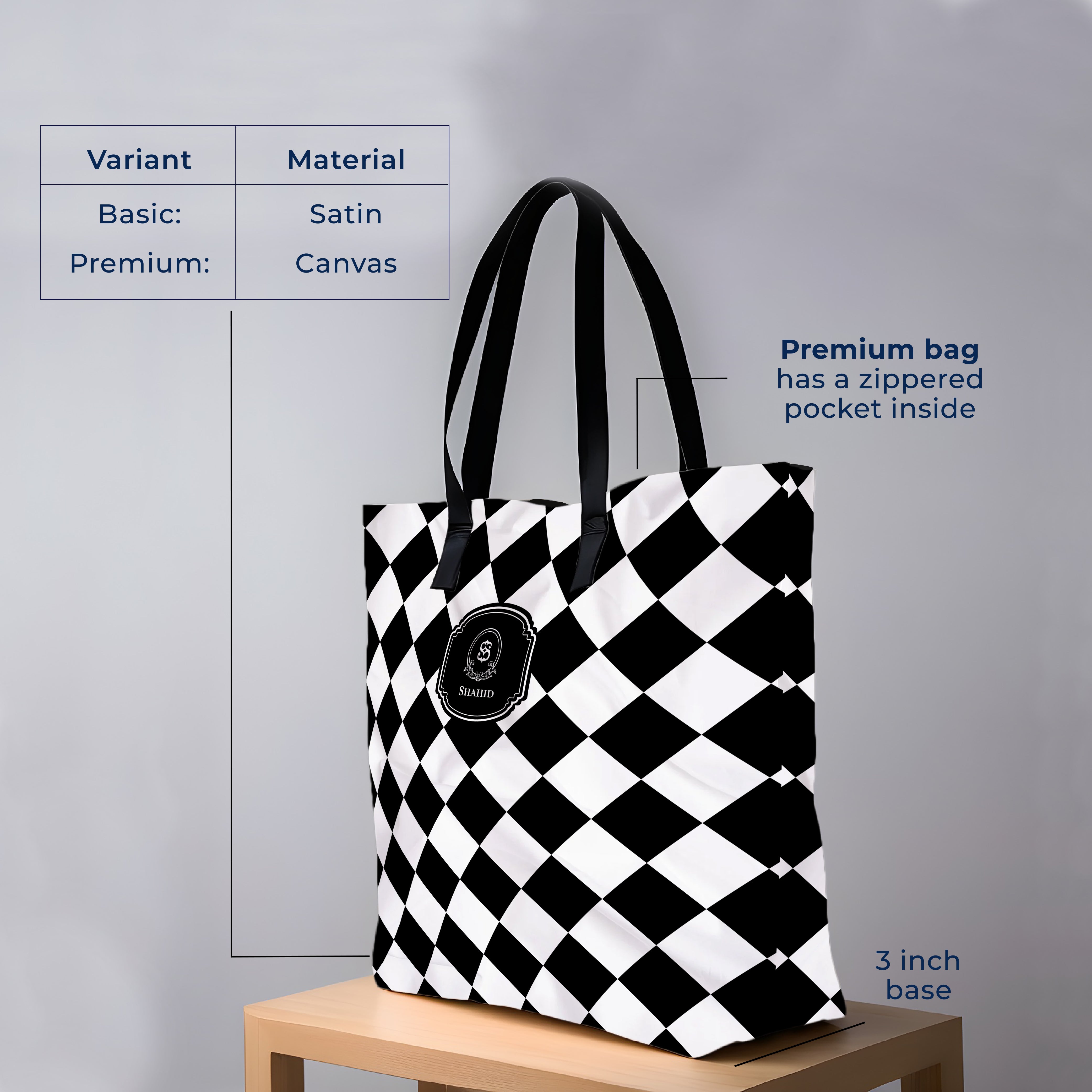 Checkered Tote Bag