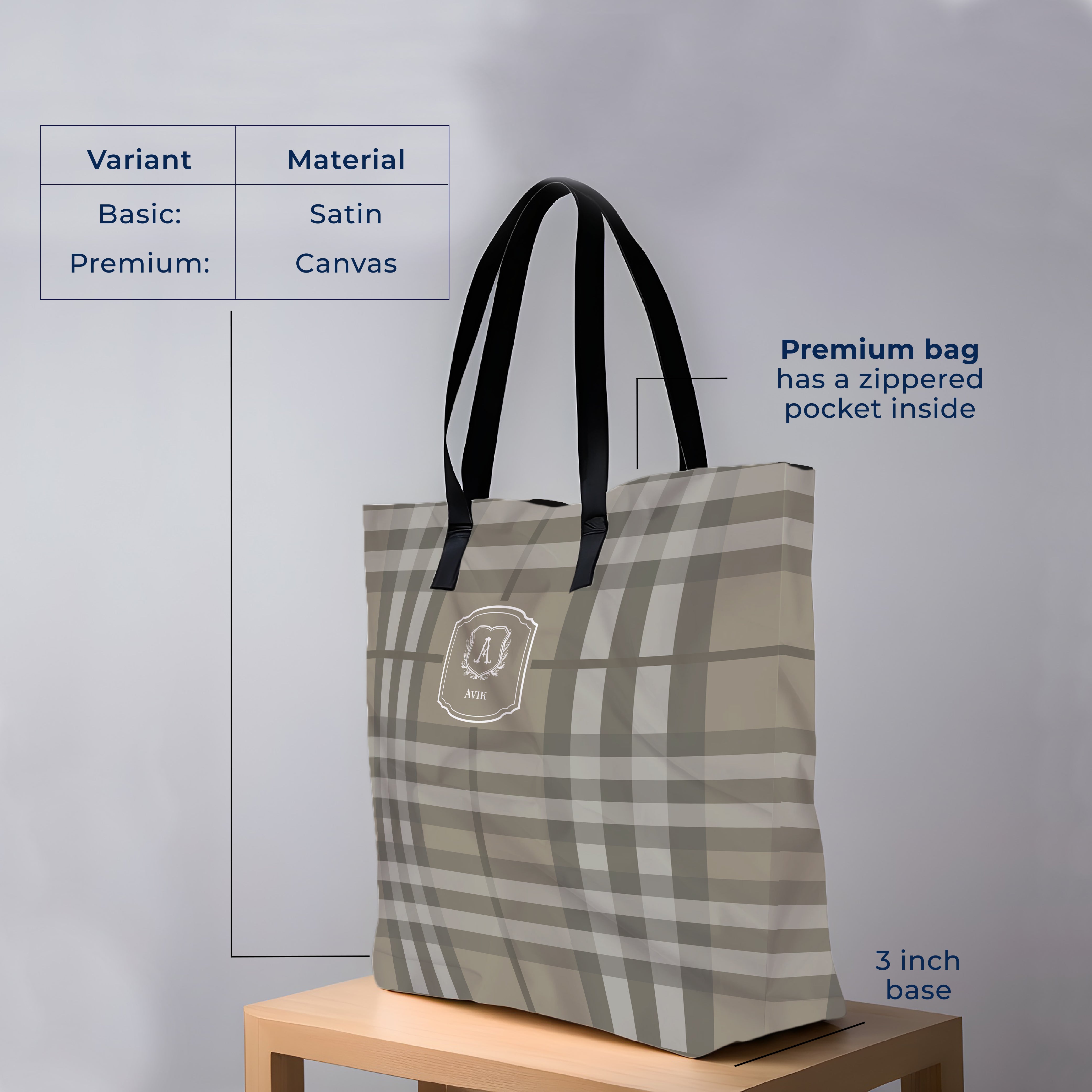 Plaid Tote Bag