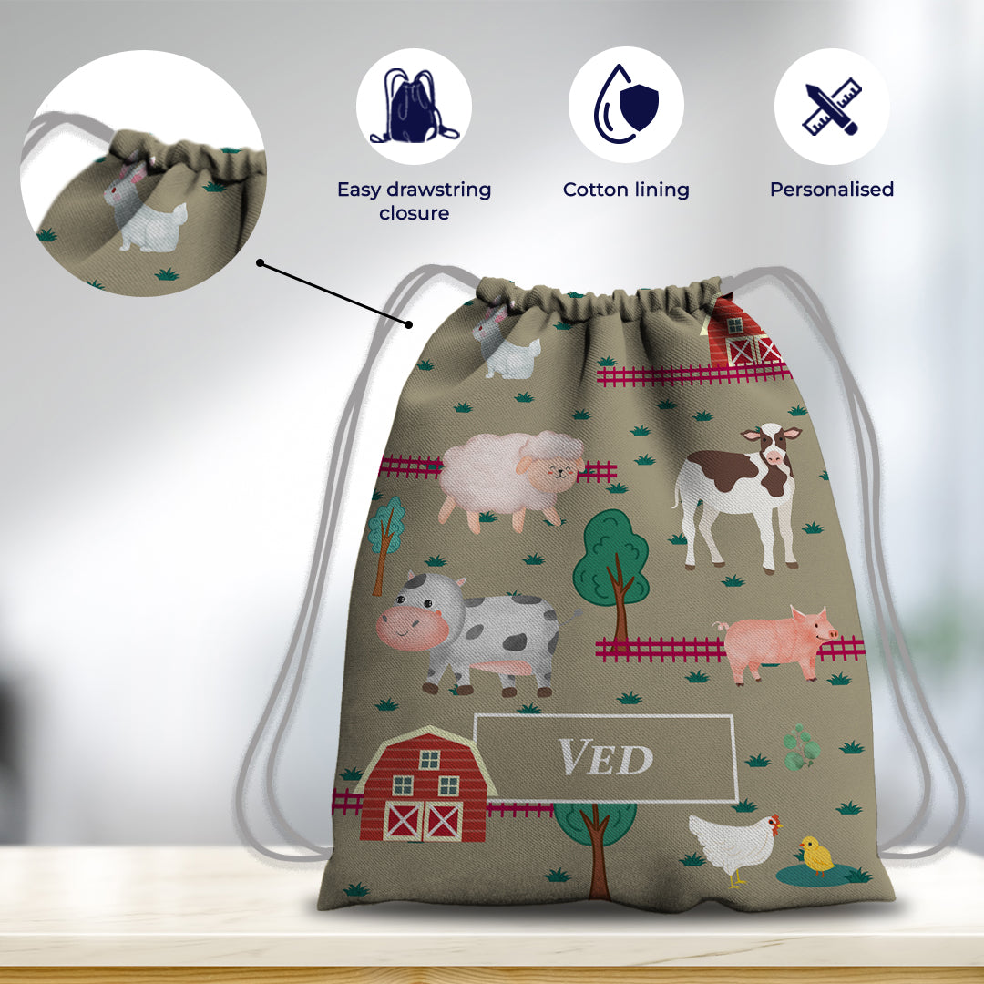 Farm Friends Drawstring Bag (kids)