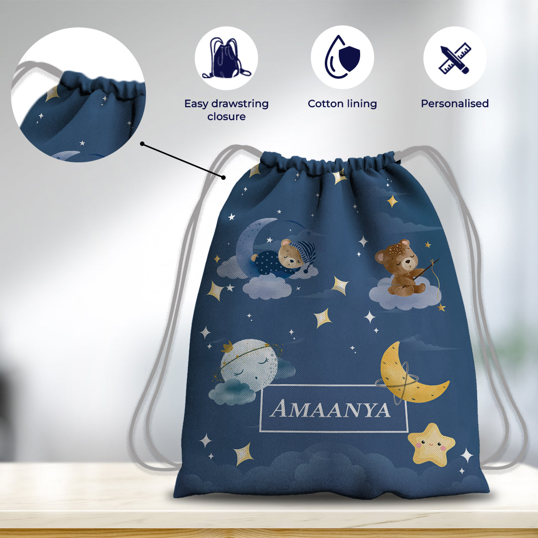 Moonlight Snuggles Drawstring Bag (kids)