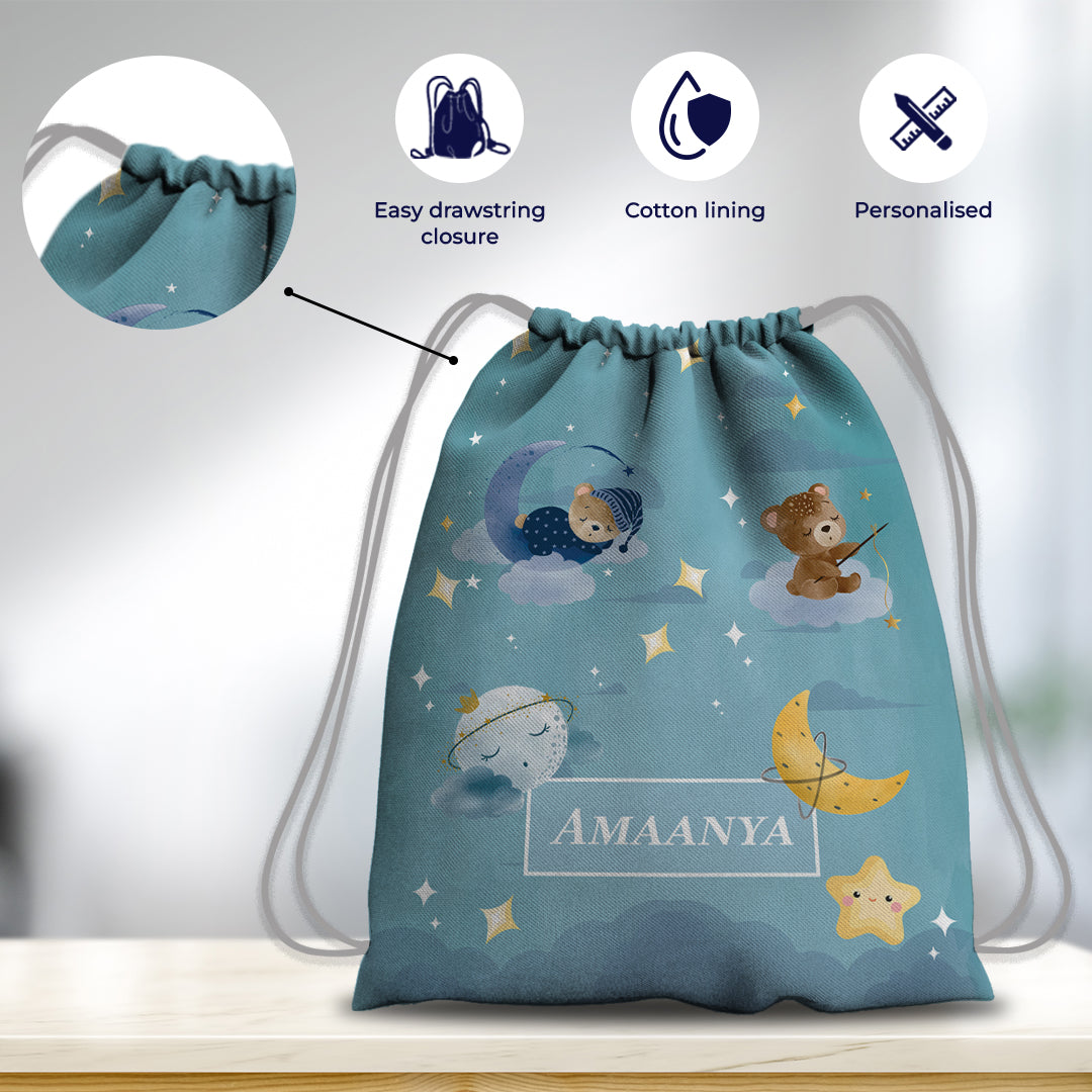 Moonlight Snuggles Drawstring Bag (kids)