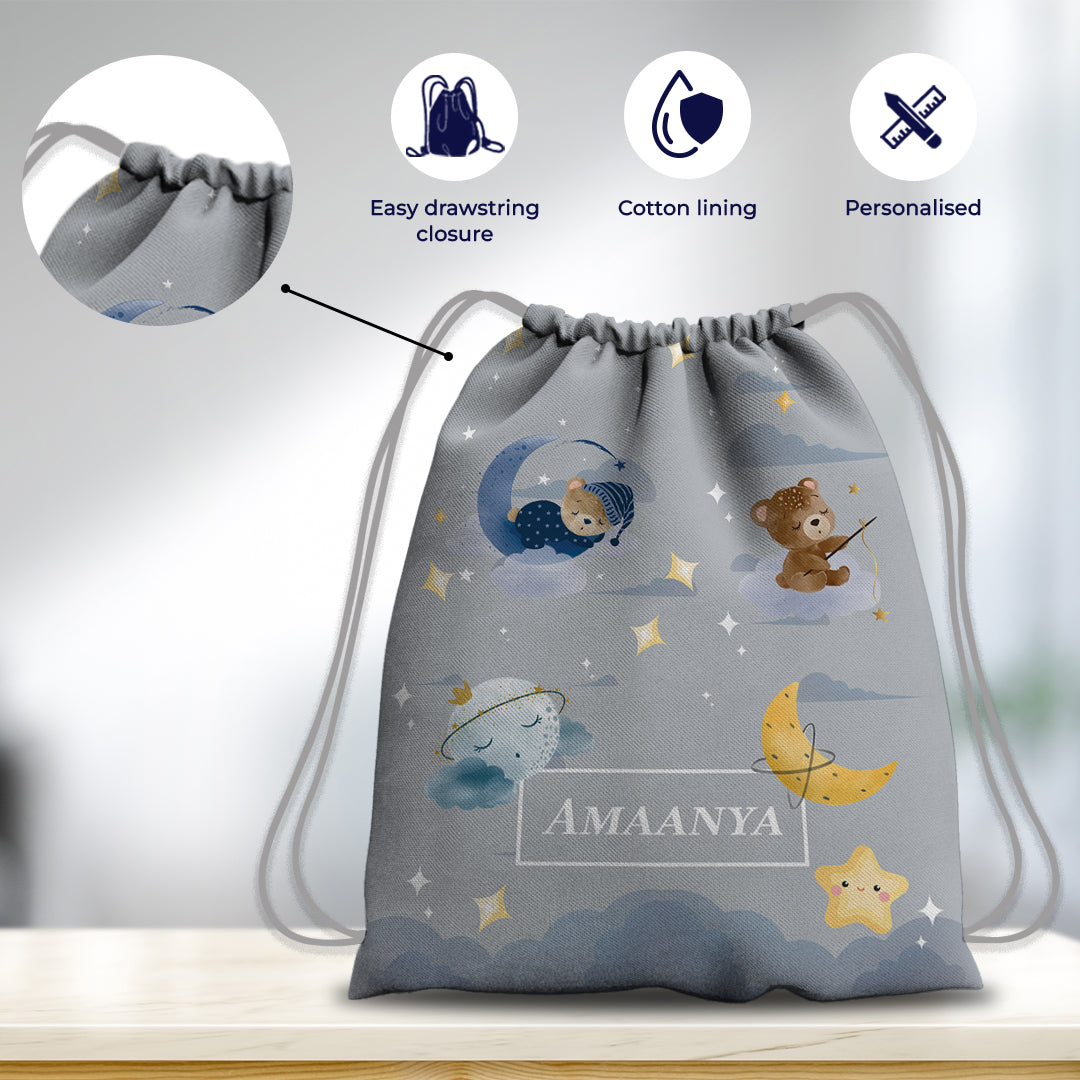 Moonlight Snuggles Drawstring Bag (kids)