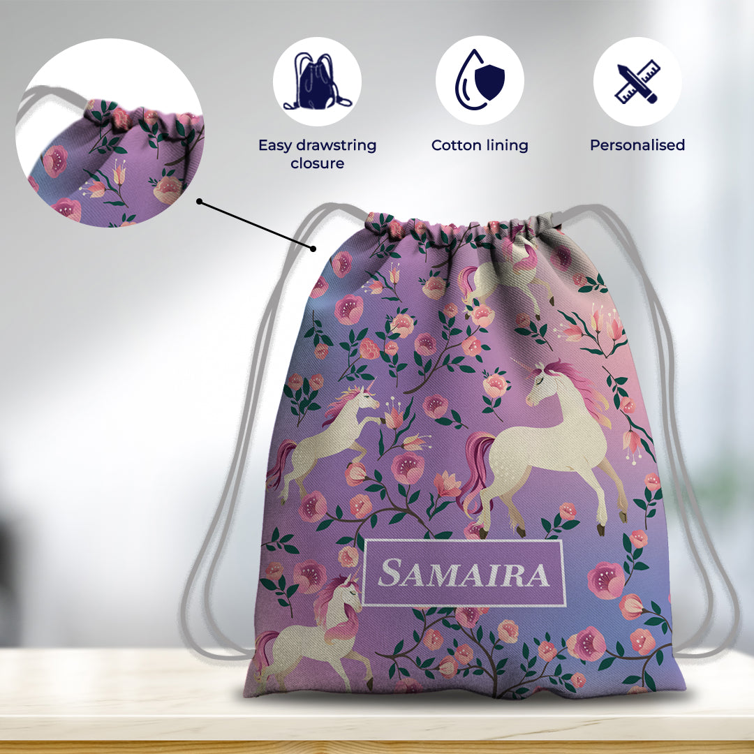 Unicorn Paradise Drawstring Bag (kids)