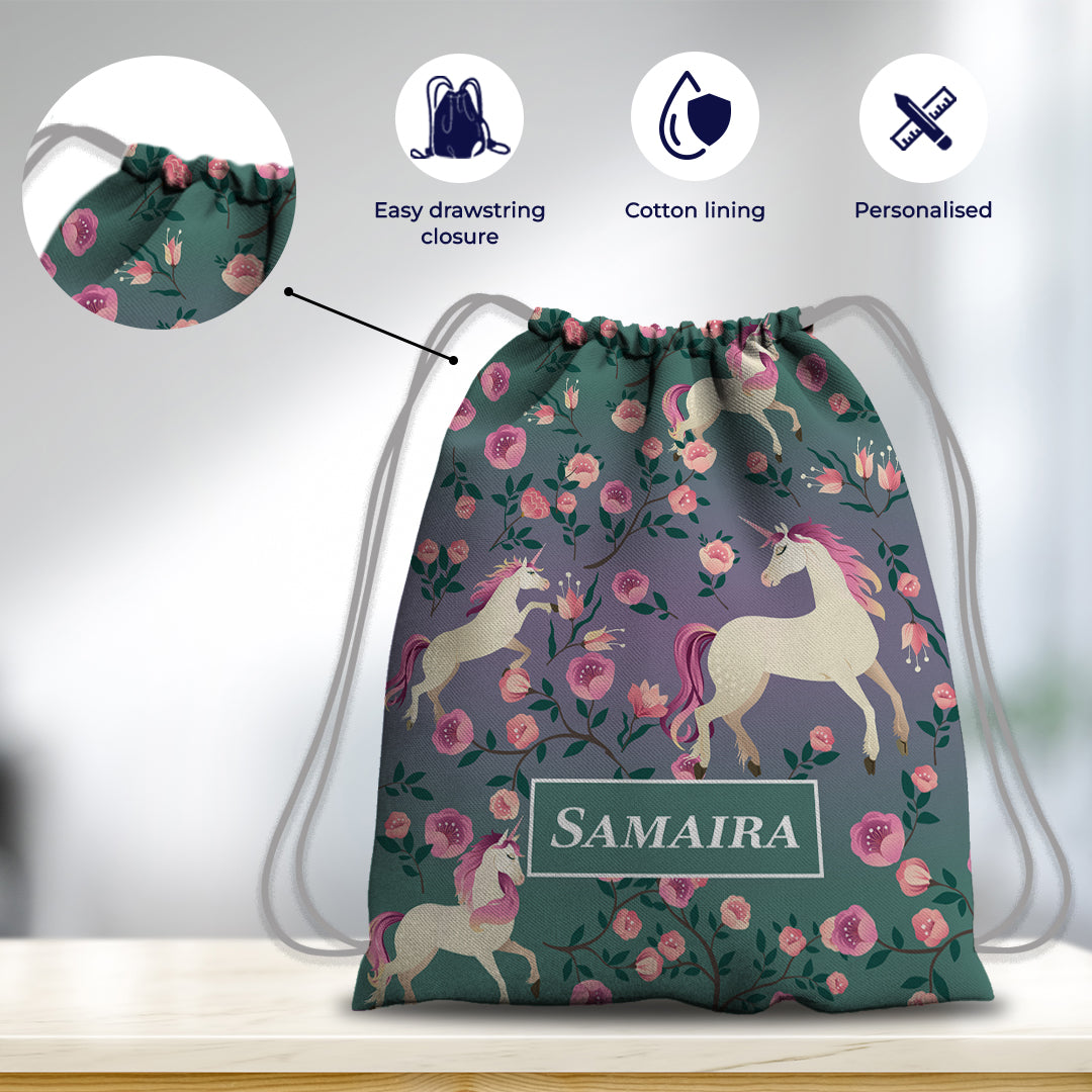 Unicorn Paradise Drawstring Bag (kids)