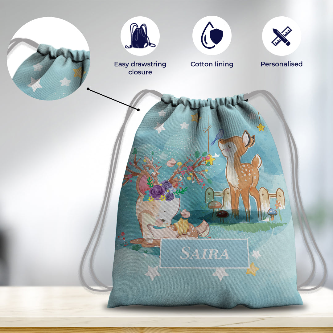 Lil Forest Friends Drawstring Bag (kids)