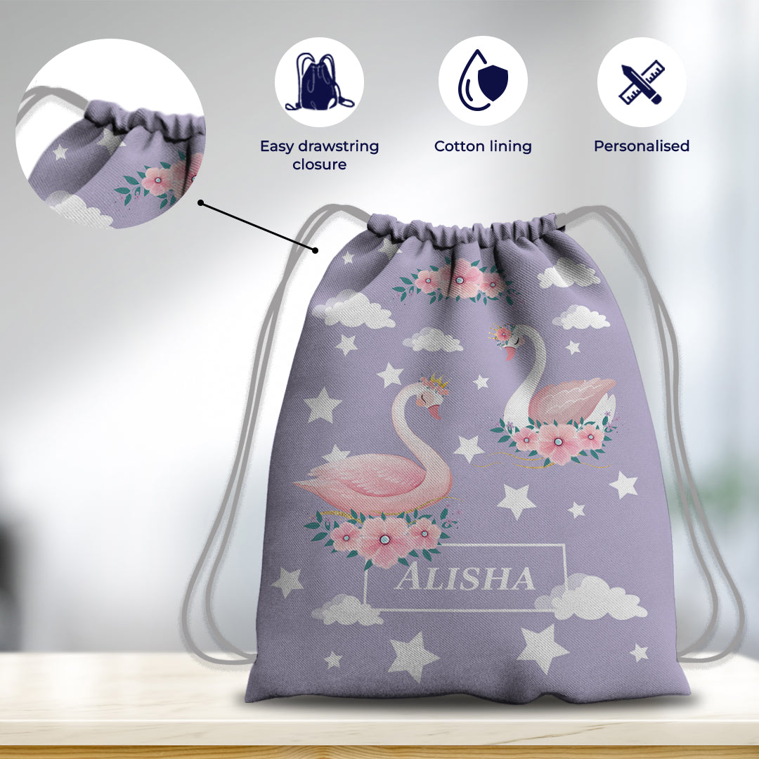 Swan Princess Drawstring Bag (kids)