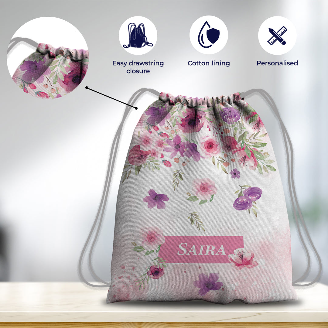 Floral Fiesta Drawstring Bag (kids)