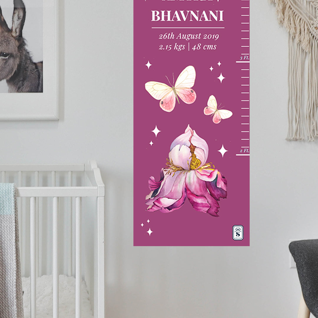 Butterfly Swan Blossom Height Chart (kids)