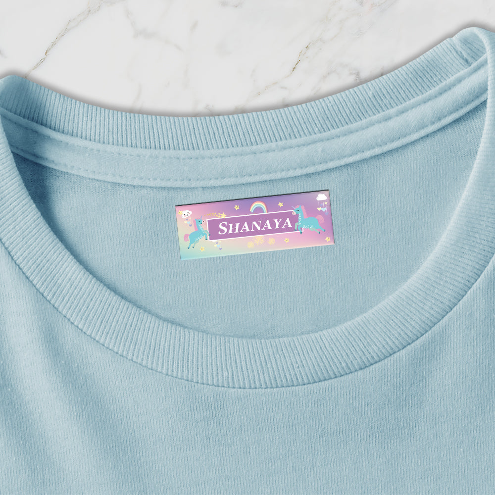 Unicorns & Rainbow Iron on Labels (kids)