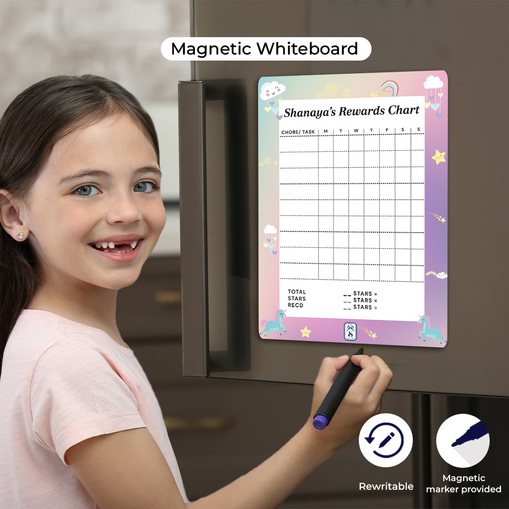 Unicorns & Rainbow Kids Reward Chart