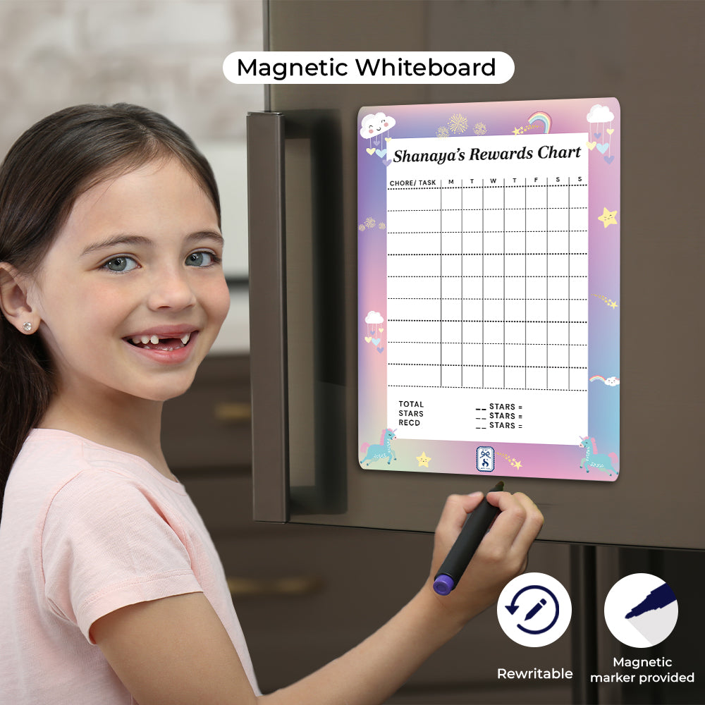 Unicorns & Rainbow Kids Reward Chart