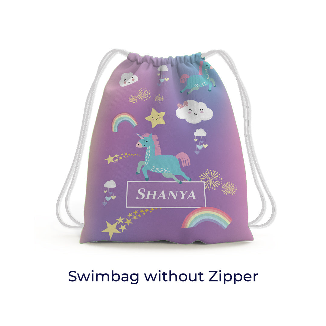 Unicorns & Rainbow Swim Bag (kids)