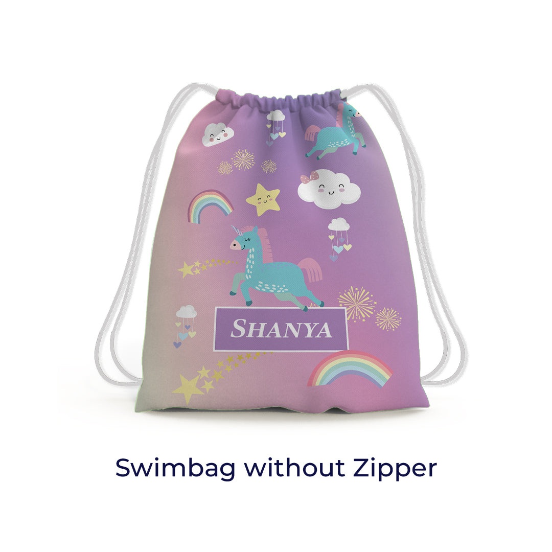 Unicorns & Rainbow Swim Bag (kids)