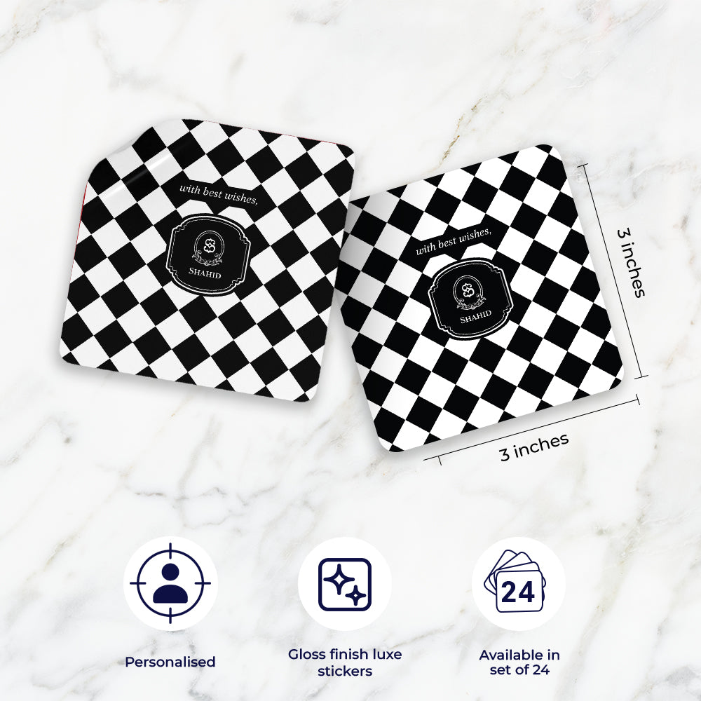 Checkered Gift Sticker