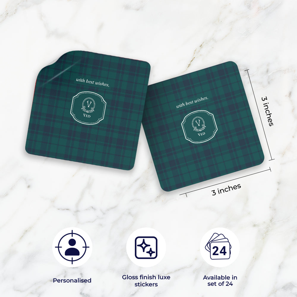 Tartan Gift Sticker