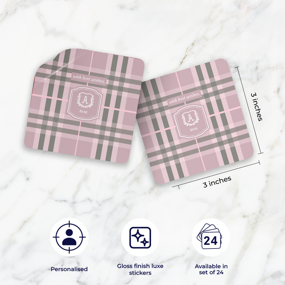 Plaid Gift Sticker