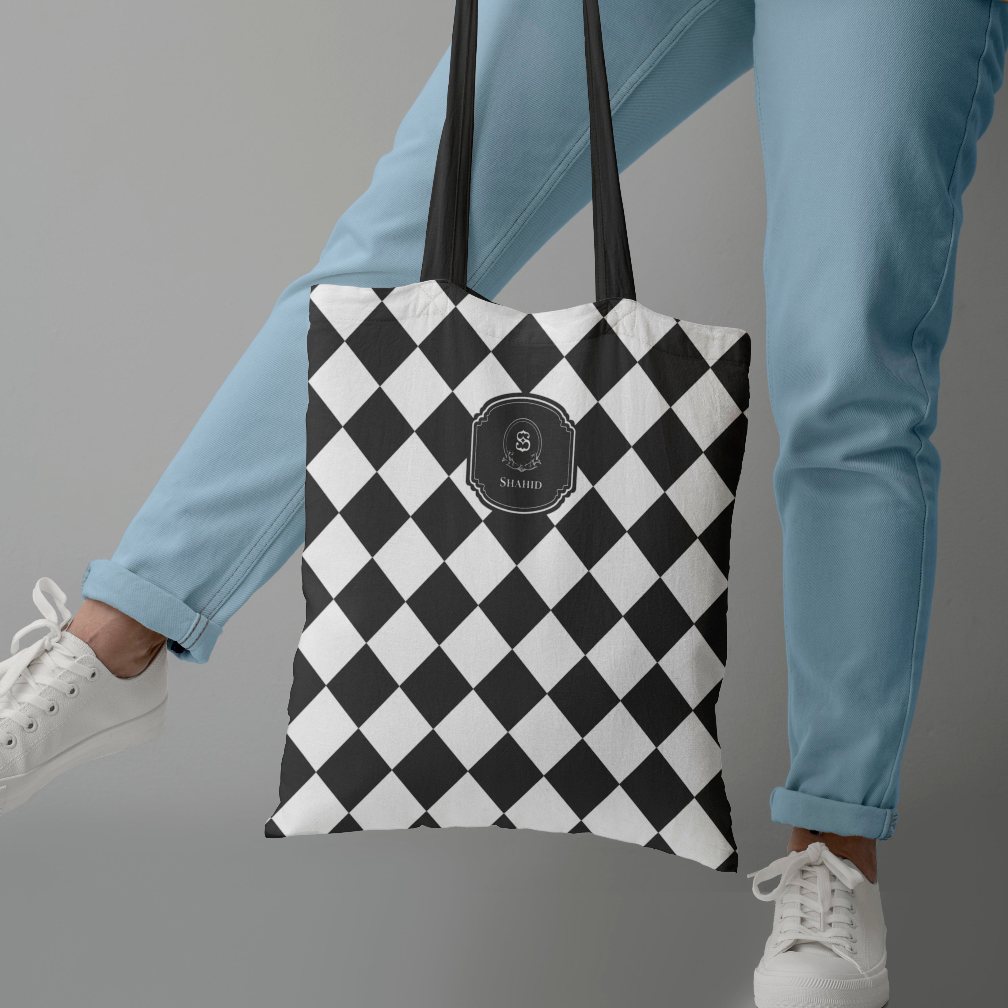 Checkered Tote Bag