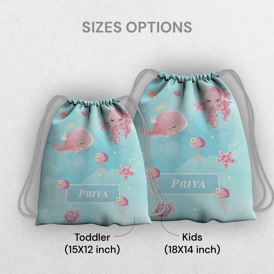 Blushing Underseas Drawstring Bag (kids)