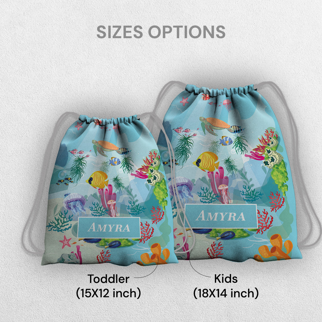 Ocean Bed Drawstring Bag (kids)