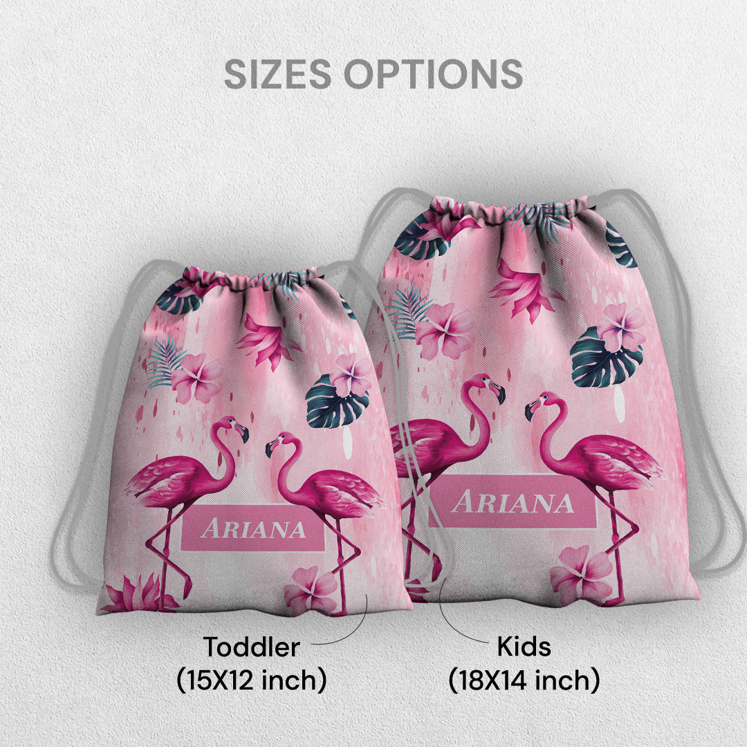 Flamingo Fiesta Drawstring Bag (kids)