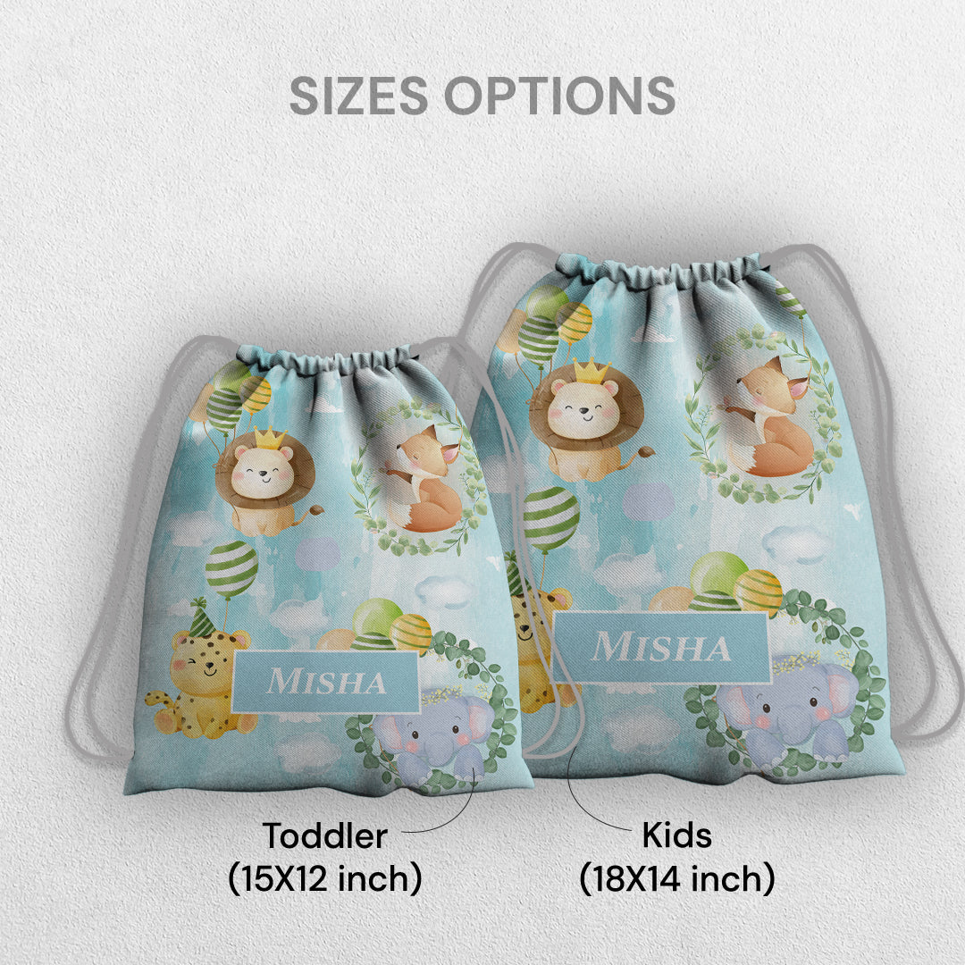 Safari Soiree Drawstring Bag (kids)