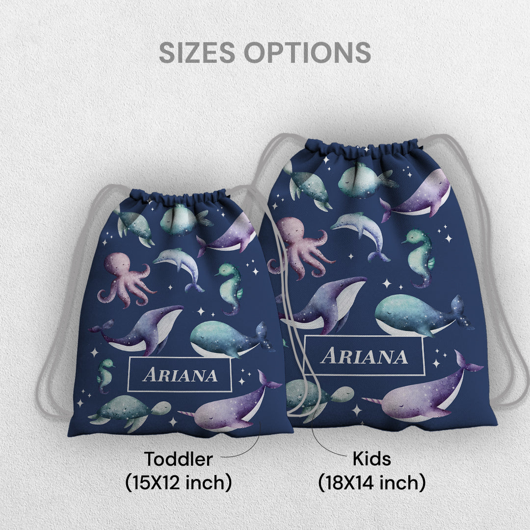 Midnight Ocean Drawstring Bag (kids)