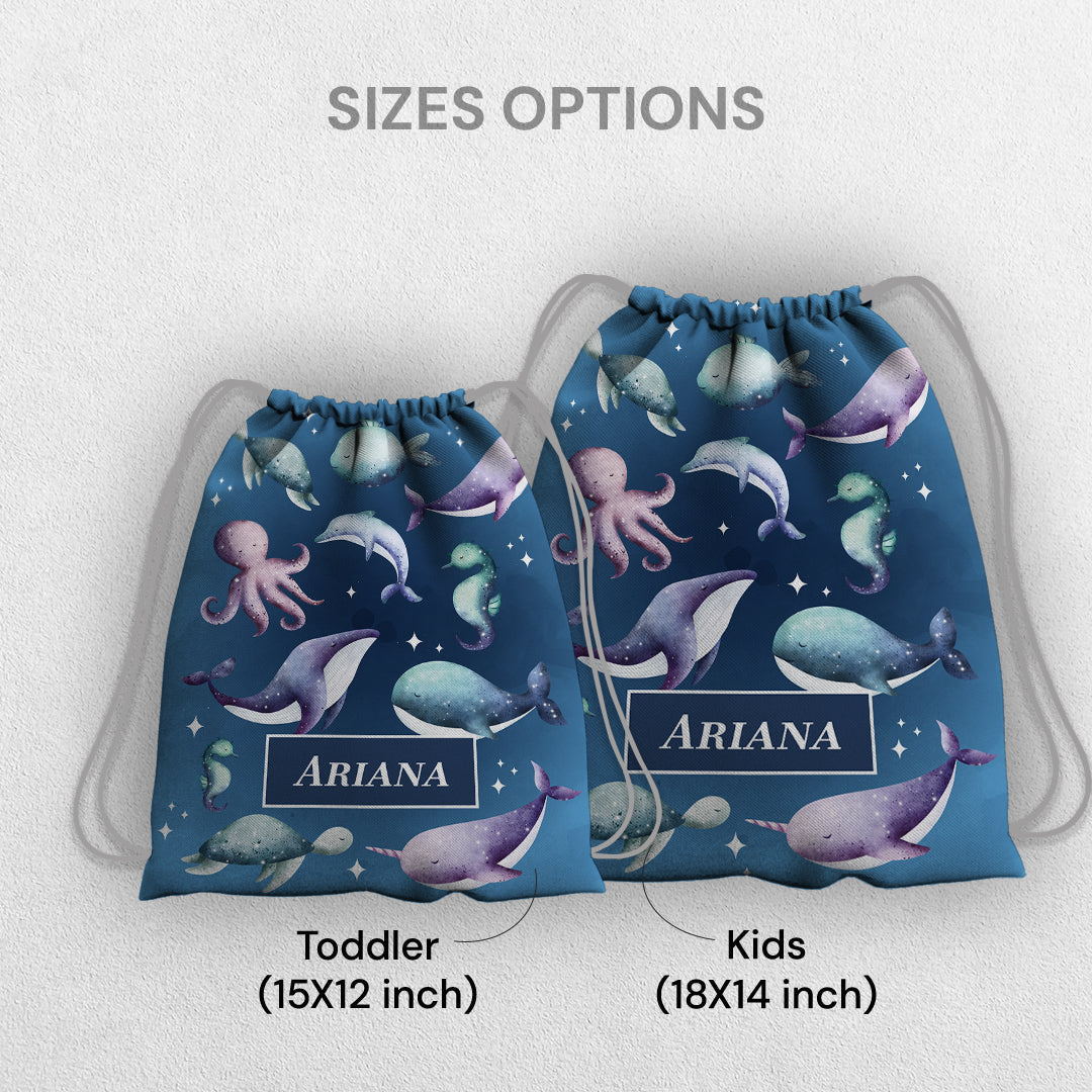 Midnight Ocean Drawstring Bag (kids)