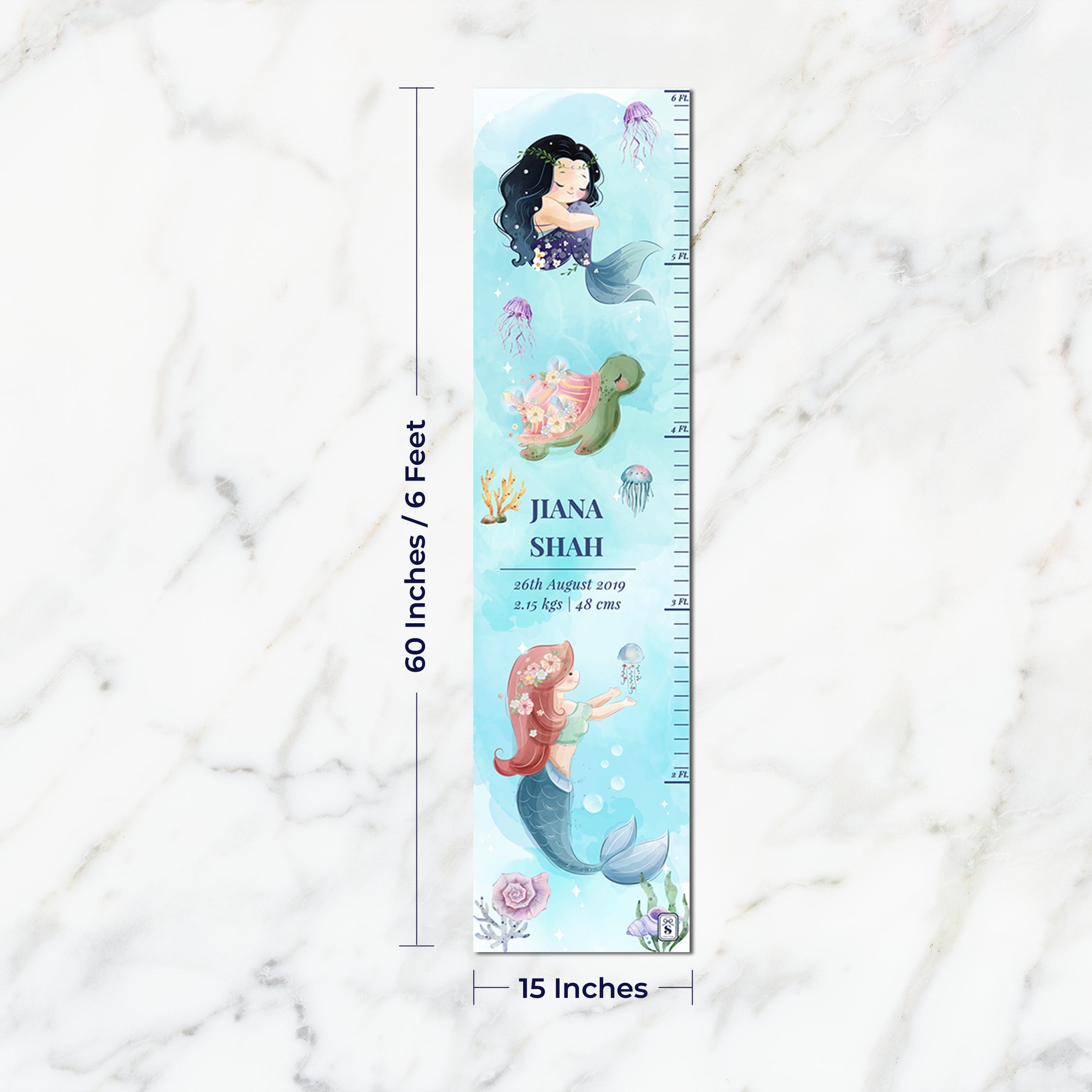 Mermaid Magic Height Chart (kids)