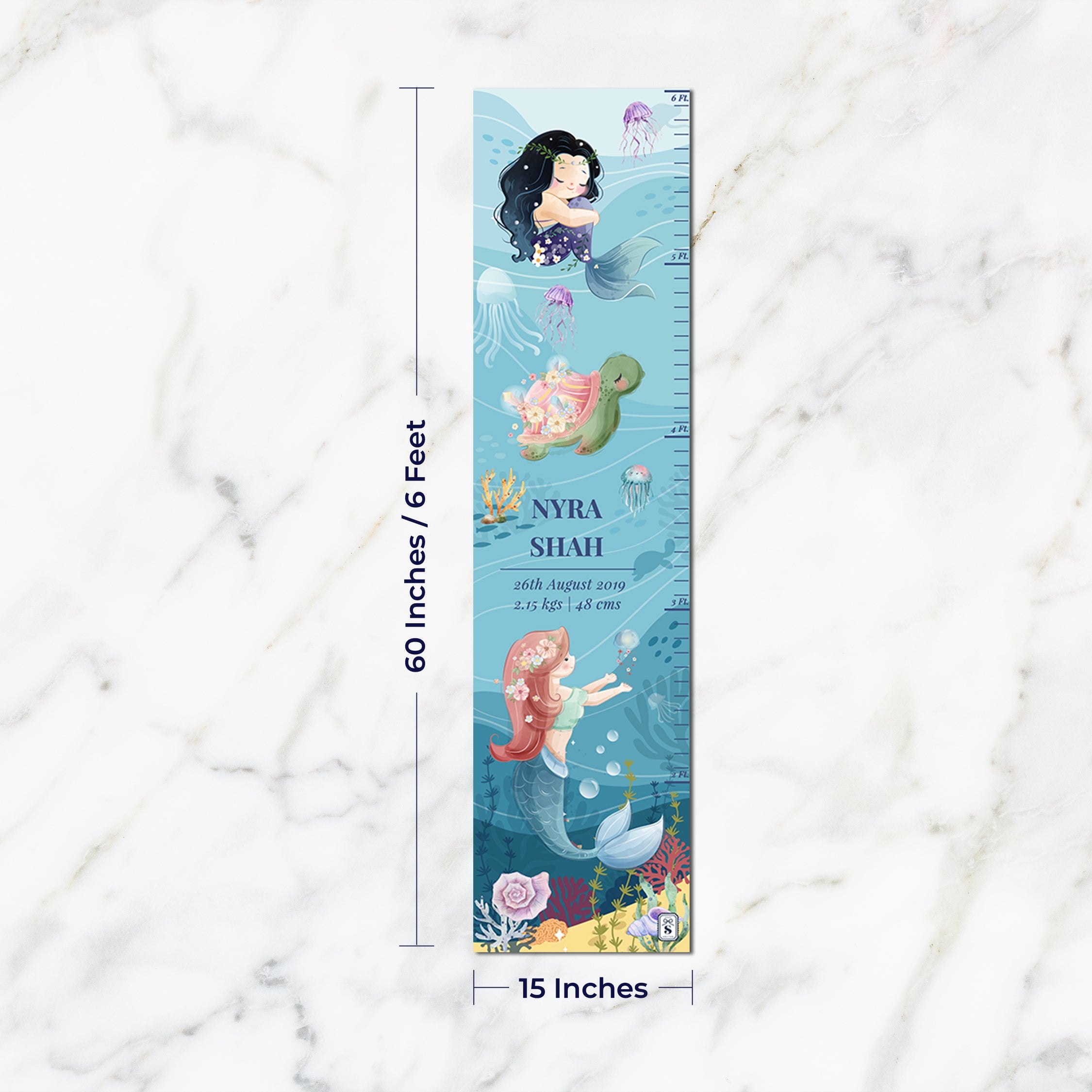 Mermaid Magic Height Chart (kids)