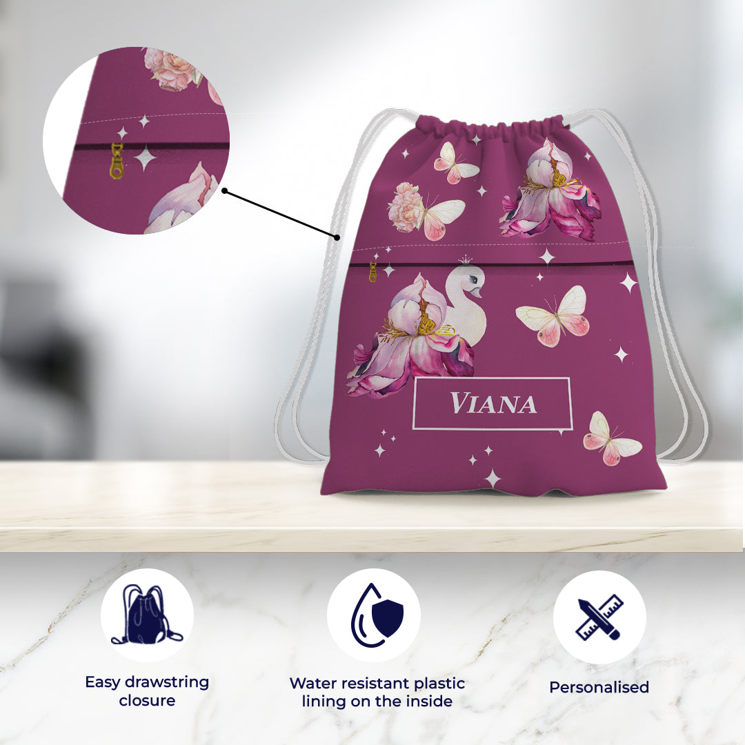 Butterfly Swan Blossom Swim Bag (kids)