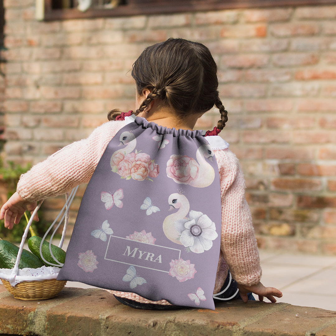 Swan Lake Garden Drawstring Bag (kids)