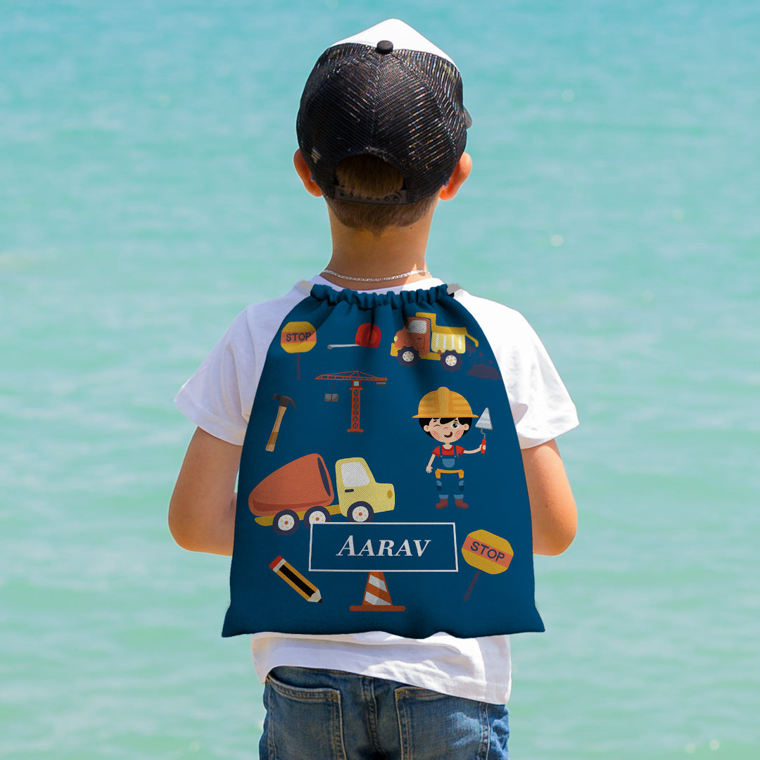 Little Builder Drawstring Bag (kids)